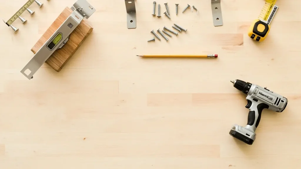 Essential tools for mounting shelves on fragile walls