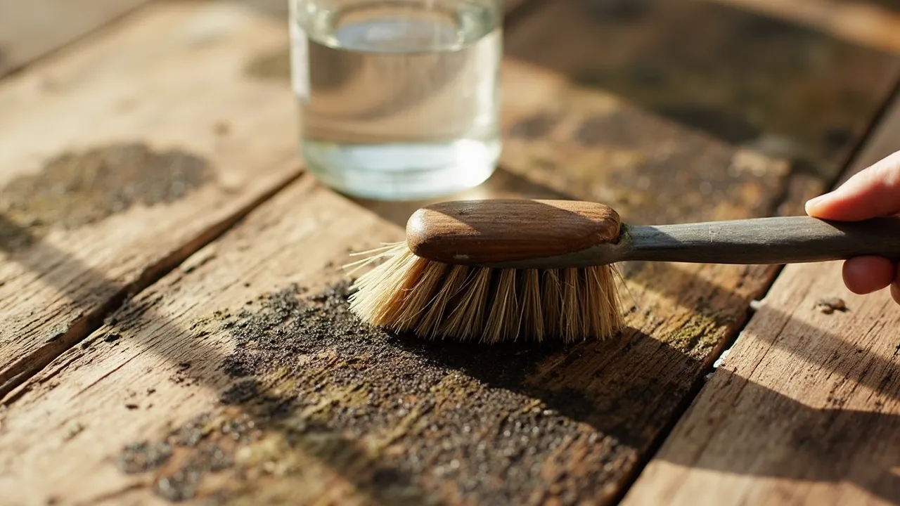 removing mold smell from stored wood